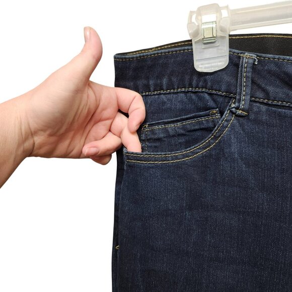 Democracy "Ab"solution Women 16W Indigo Itty Bitty Bootcut Jean Dark Wash Denim - Picture 6 of 16